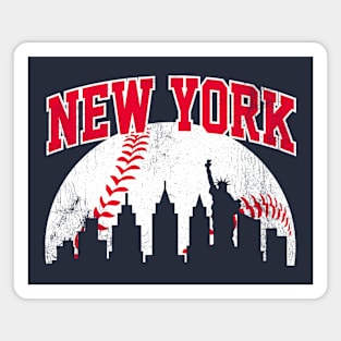 Vintage New York Skyline City Gameday Retro Vintage USA Magnet